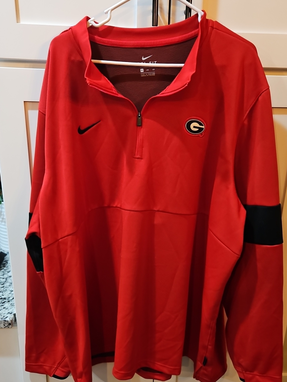 Nike Red & Black Men's On. Field Wear, Quarter-Zip Performance Jacket